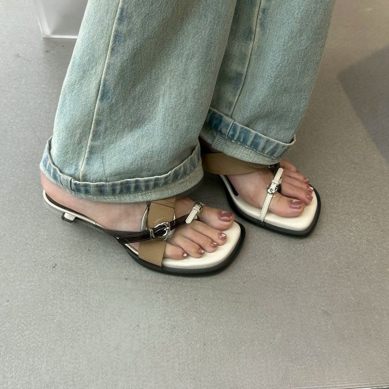 Outerwear Minimalist High-Heeled Sandals