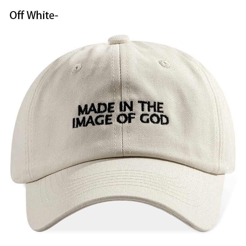 Christian Faith Made In The Image Of God Embroidered Vintage Washed Casquette Unisexe Religious Baseball Casquette