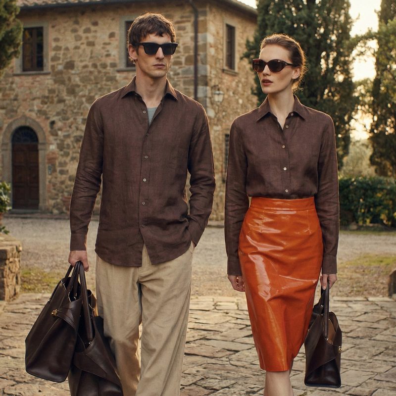Chemise à Manches Longues en Pur Lin de Luxe, Façon Française, Esprit 'Old Money'