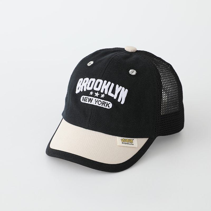 Casquette de Baseball d'Été pour Enfants : Maille Respirante Colorée, Broderie Lettres Raffinée, Protection Solaire et Style Polyvalent