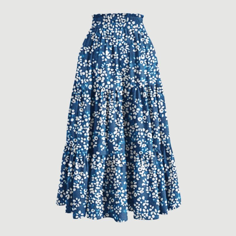 Imprimé Pocket-Patch Elastic-Waist Drawstring Jupe
