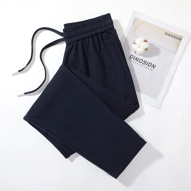 Summer Thin Bas De Jogging Femme White Pantalon Straight-Leg Pantalon