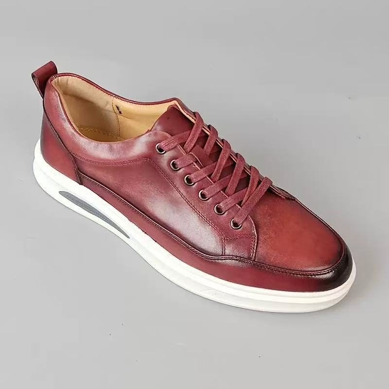 Korean-Style Versatile Homme Chaussures Sports Leather Chaussures