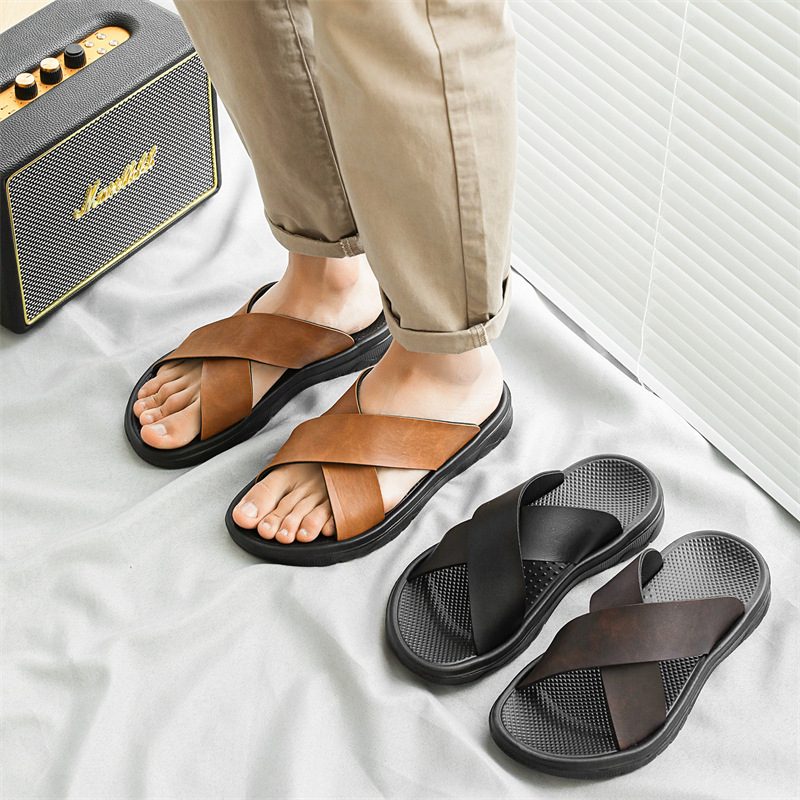 Lazy Slippers Beach Sandals Minimalist Open-Toe Homme Slides