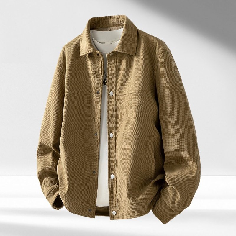 Veste Rétro Homme à Revers, Style Américain