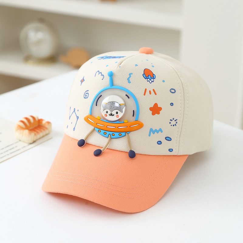 Summer Children'S Baseball Casquette - Cute Cartoon Space Astronaut Children'S Baseball Casquette Aged 3-6, Sun Protection For Children