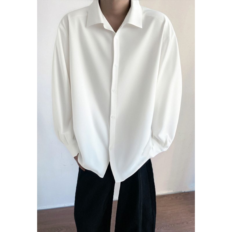 Haut Décontracté Style Coréen, Coupe Drapée Infroissable, Design Exclusif