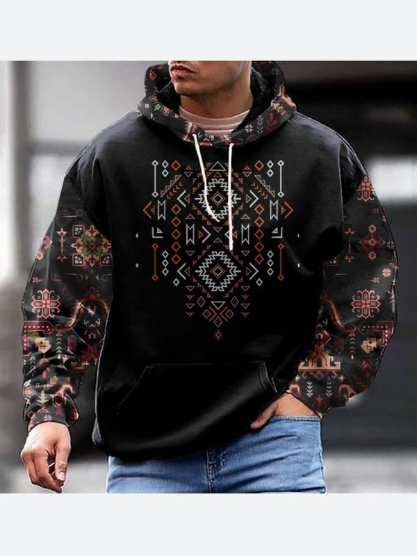 Sweatshirt à Capuche Décontracté à Manches Longues pour Homme