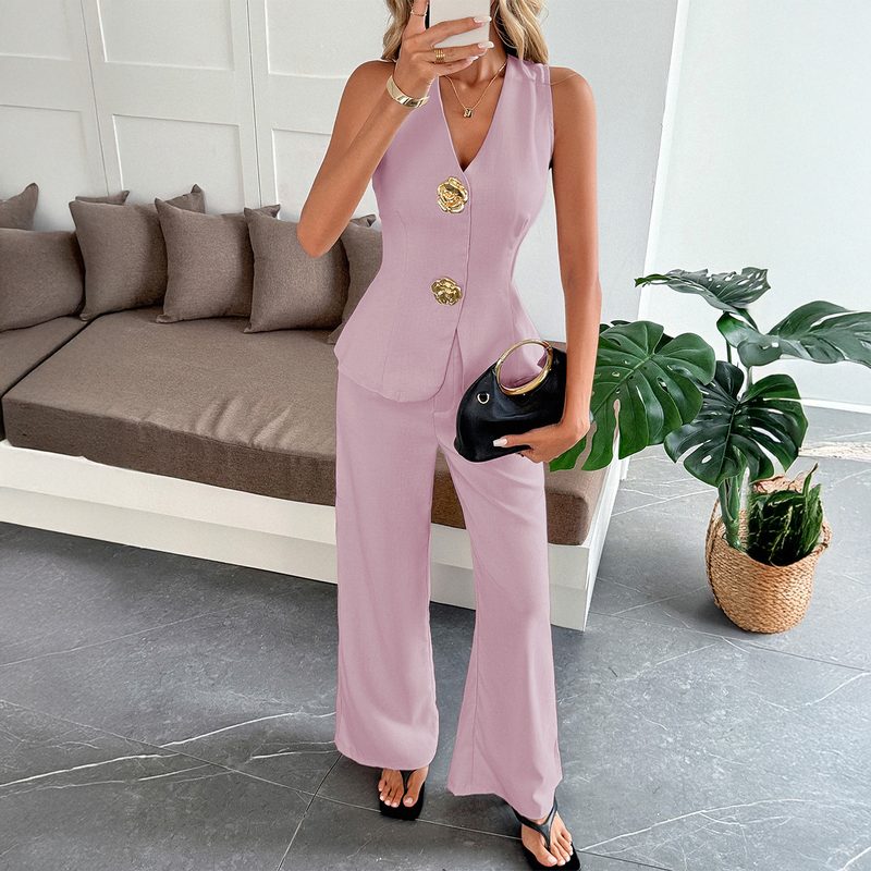 Ensemble Tailleur Gilet et Pantalon Élégant et Chic pour Femme