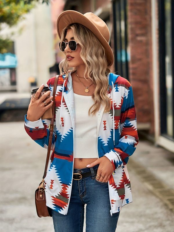 Femme Décontracté Versatileand Relaxed-Fit Imprimé Sweat À Capuche