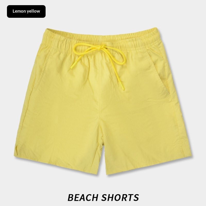 Short de Plage Homme Uni Décontracté à Coupe Droite – Respirant & Séchage Rapide