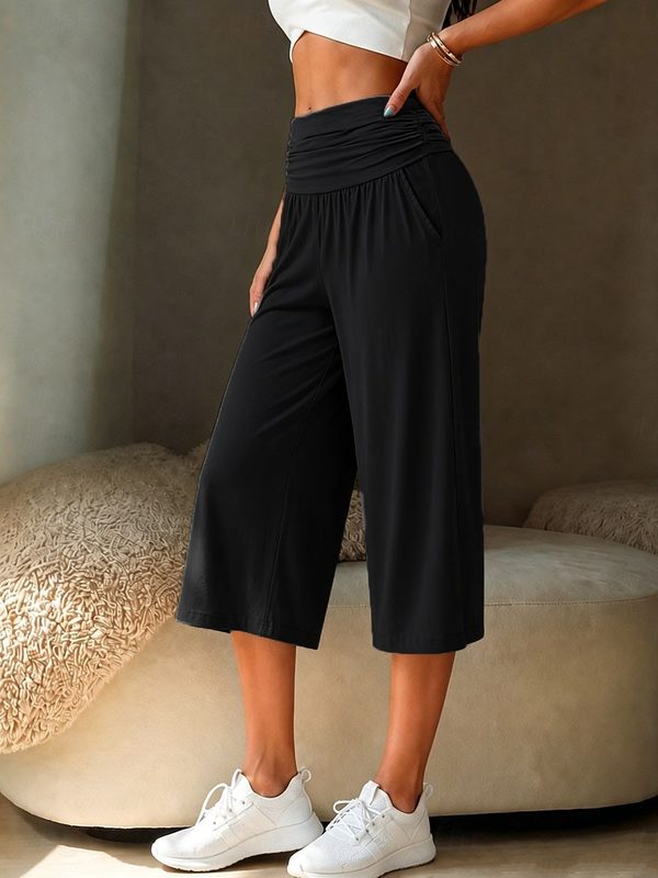 Pantacourt Capri de Yoga Femme – Taille Mi-Haute & Polyvalent