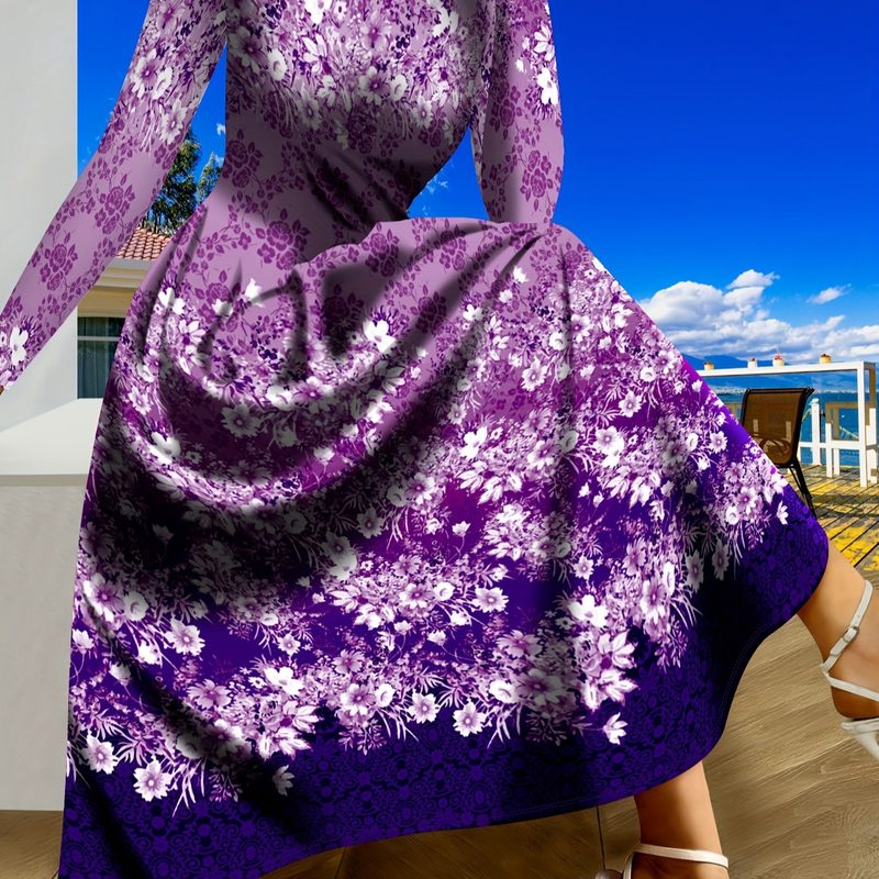 Robe longue élégante imprimée pour vos soirées