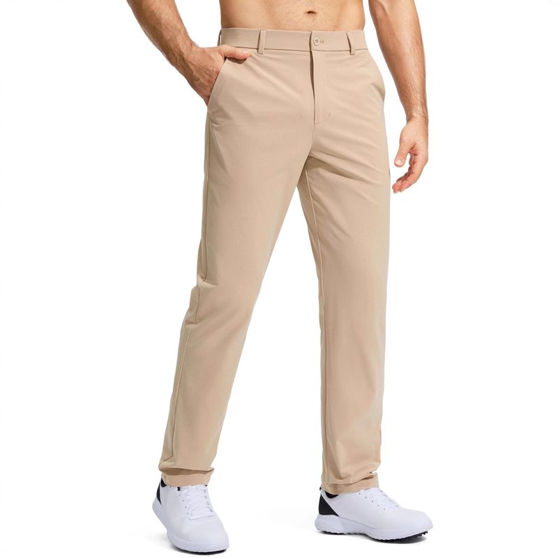 Homme Mid-Rise Stretch Golf Pantalon Plus Size Straight Leg