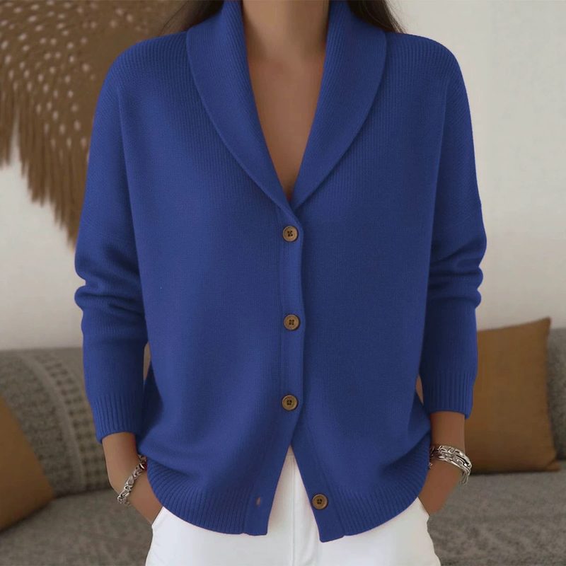 Cardigan Ample en Maille Femme – Doux, Moelleux et Chic, Col à Revers