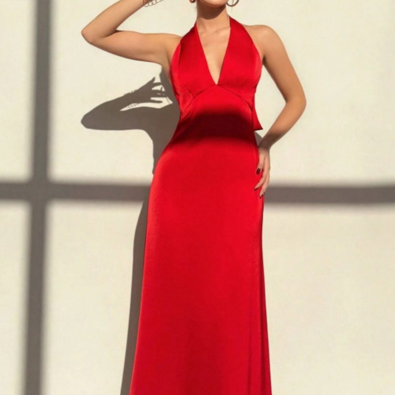 Robe Décontractée Cintrée à Nœud Papillon pour Femme