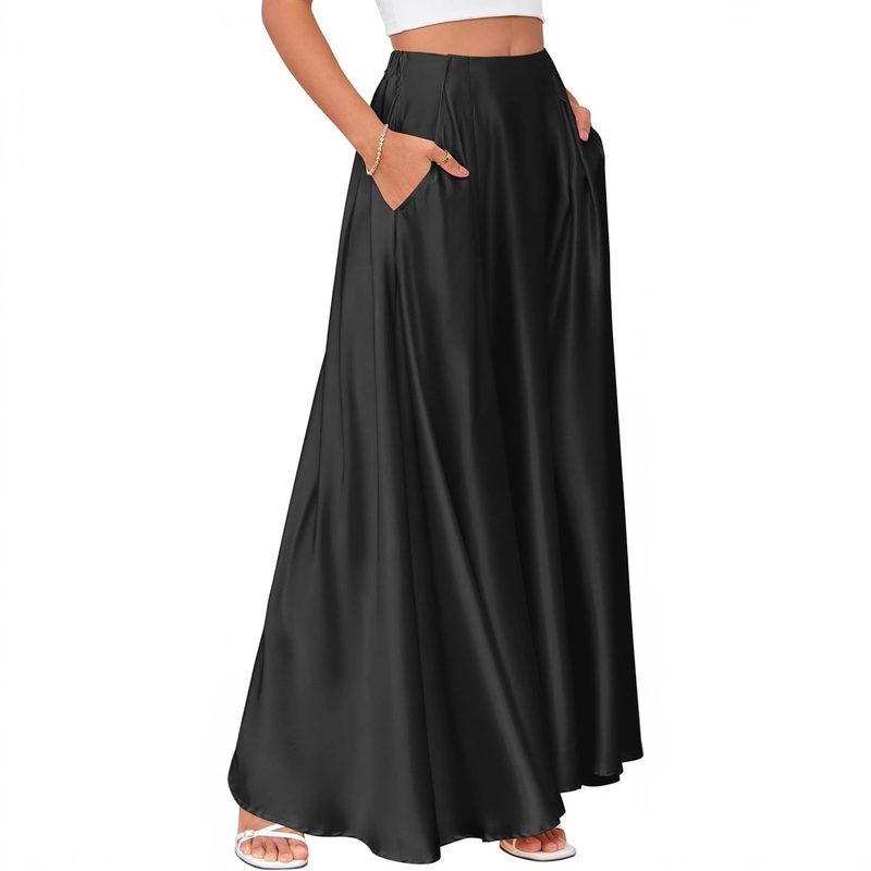 Satin A-Line Jupe