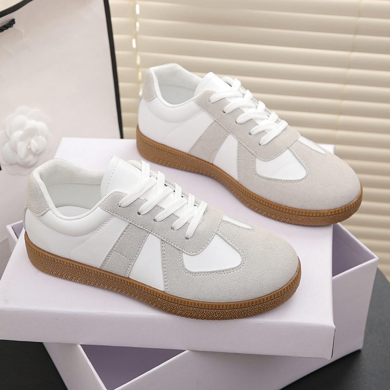Rétro Décontracté Sports Chaussures Femme Flat Sneakers Single-Layer Chaussures
