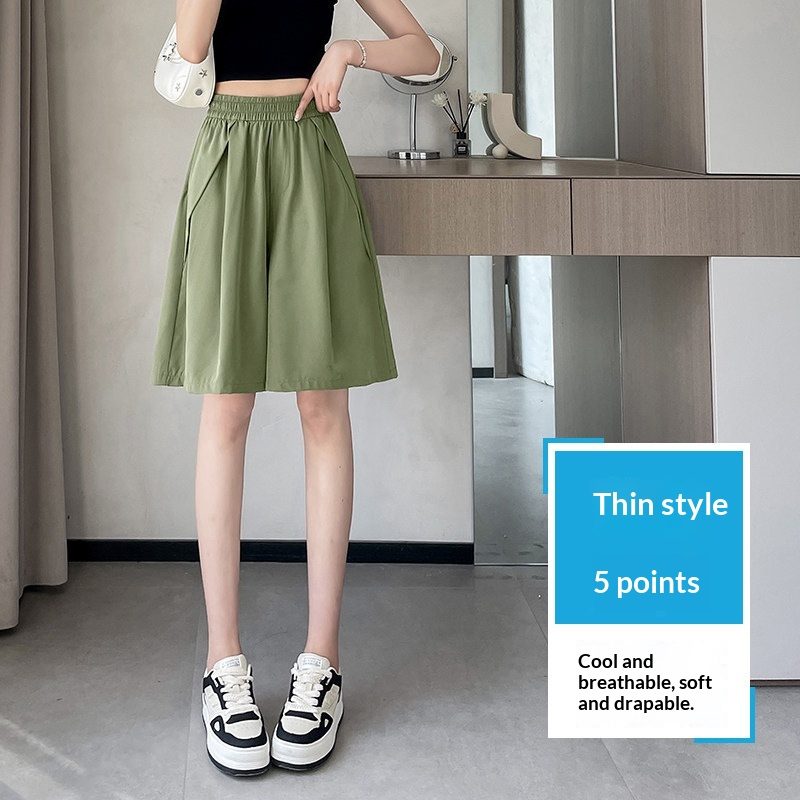 Jupe-short Capri Femme Grande Taille en Soie Rafraîchissante à Séchage Rapide