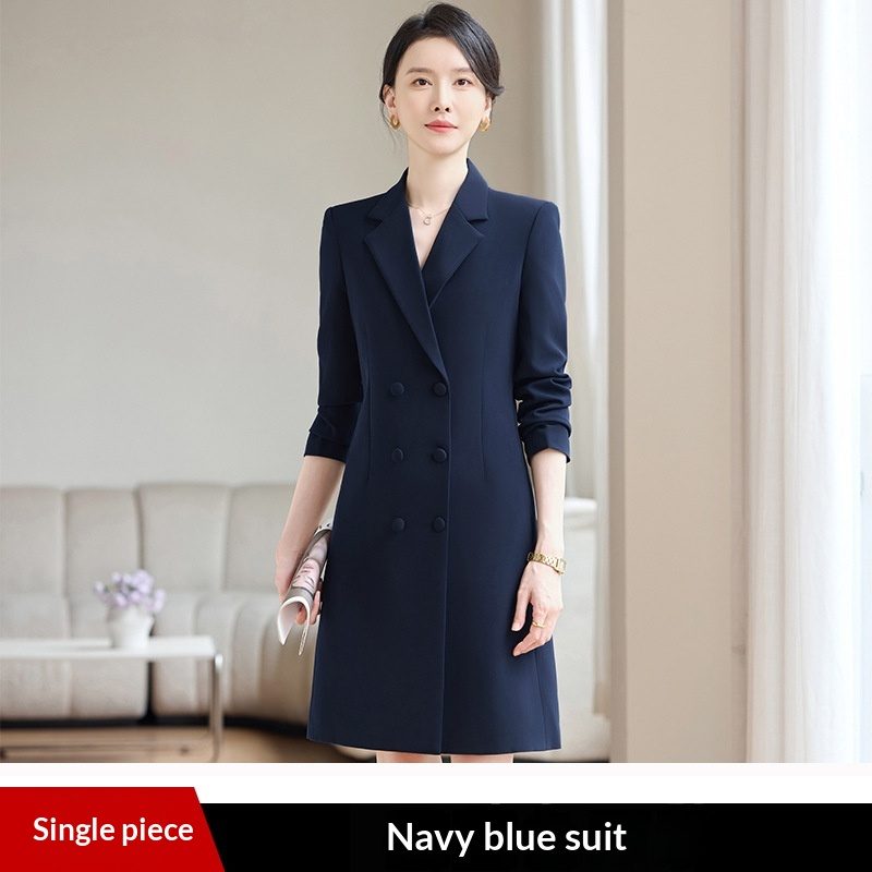 Stretch Midi-Length Manches Longues Suit Robe