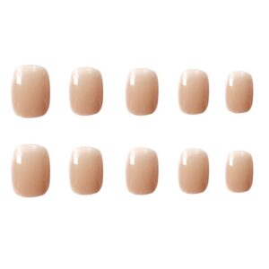 Transform Your Nails.24 Short Oval-Shaped Polished Designs In Various Uni Colors.Full Coverage Nails Suitable And Fille