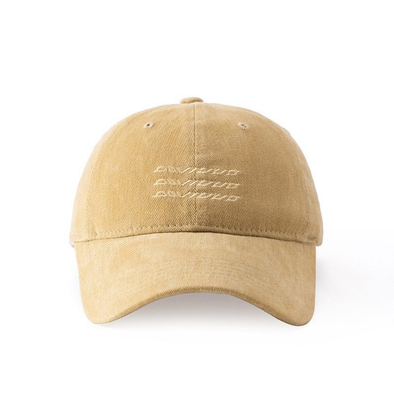 And Water-Washed Distressed Multi-Letter Embroidered Slimming And Flattering Vintage Style Baseball Casquette, Suitable For Shopping, Camping, Daily Commuting
