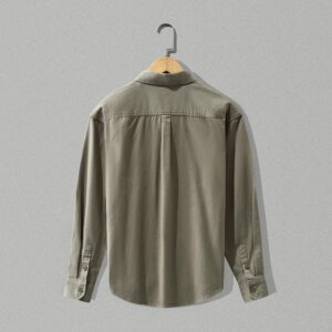 Ample-Fitting Versatile Manches Longues Cotton Shirt