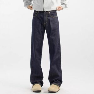 Homme Rétro Décontracté Wide-Leg High-Street Ample Straight-Leg Pantalon