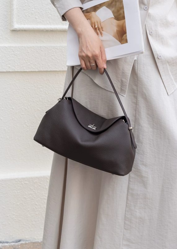 Genuine Leather Commuter Versatile Single-Shoulder Crossbody Sac, Simple, Large Capacity, Premium First-Layer Cowhide Handbag