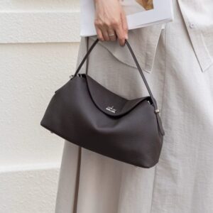 Sac Bandoulière Femme Polyvalent en Cuir Véritable – Design Épuré, Grande Capacité, Cuir de Vachette Pleine Fleur Premium, Idéal Quotidien & Travail