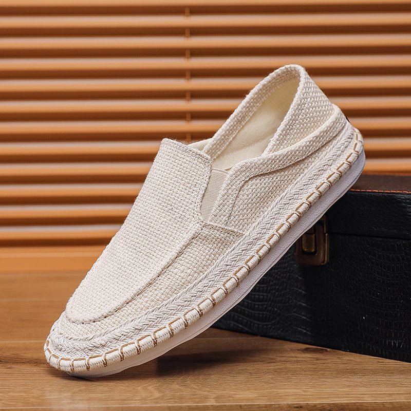 Homme Décontracté Loafers Traditional Beijing-Style Respirant Canvas Chaussures