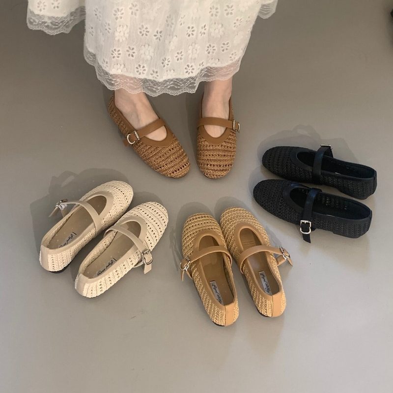Femme Rétro Hollow-Out Ballet Flats