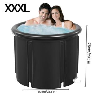 Xxl Ice Bath Tub,102 Gl Cold Plunge Tub,Portable Plunge Pool,Multi-Level Portable Bathtub For Outdoor Fitness Treatments,Foldable Basin