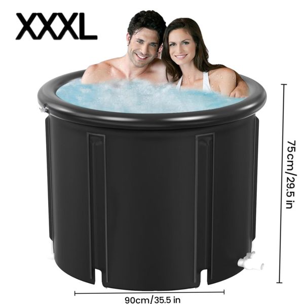 Xxl Ice Bath Tub,102 Gl Cold Plunge Tub,Portable Plunge Pool,Multi-Level Portable Bathtub For Outdoor Fitness Treatments,Foldable Basin