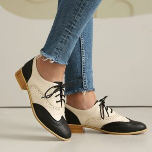 Rétro British-Style Oxford Décontracté Femme