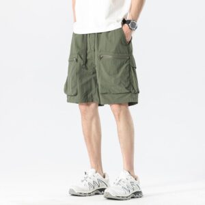 Ice-Silk Work Shorts Summer Thin Mid-Length Pantalon