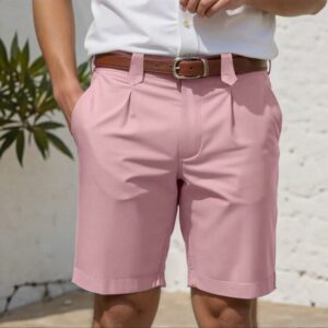 Business-Décontracté Coupe Ajustée Straight-Leg Shorts