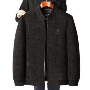 Décontracté Veste For Middle-Aged And Elderly Spring Autumn Ample Fit Uni Color