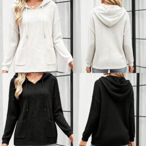 Haut à Capuche en Maille Ample pour Femme