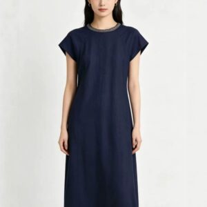 And Round-Neck, Waist-Cinching Robe