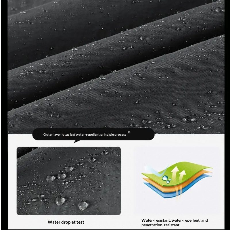 Versatile Coupe Ample Stand-Collar Veste American-Style Water-Repellent