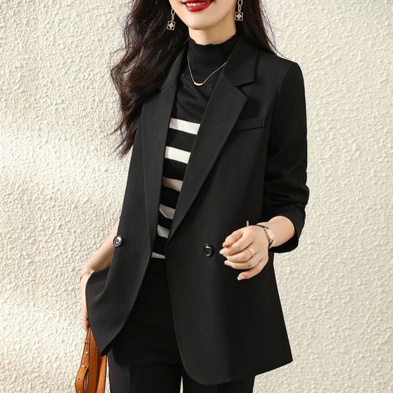 Femme Slit Blazer With Shoulder Pads