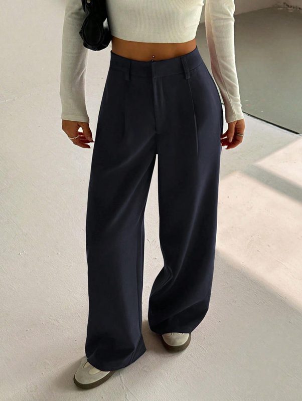 Figure-Flattering Décontracté Suit Trousers For Fallwinter
