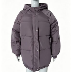Femme Winter American-Style Fake Two-Piece Patchwork Hooded Cotton Padded Manteau