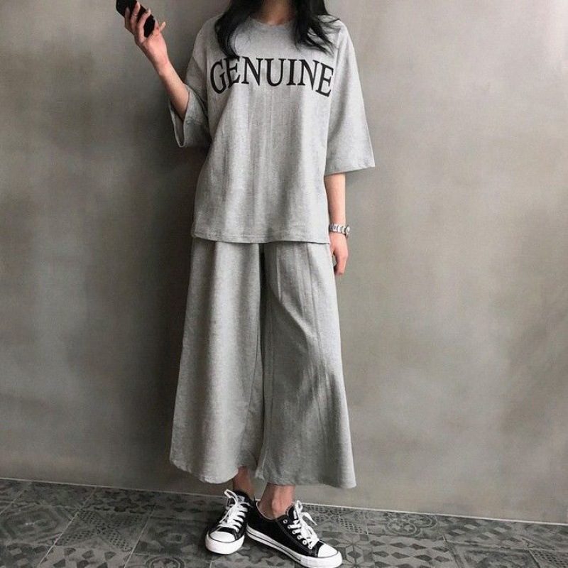 Décontracté Coupe Ample Plus-Size Femme Set