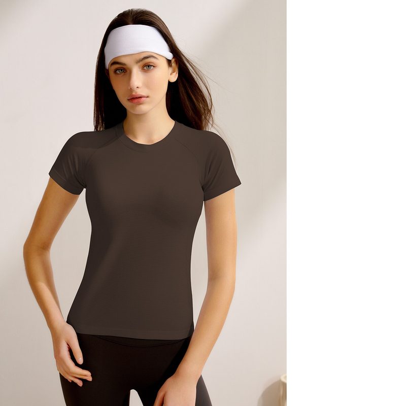 Manches Courtes Yoga Top, Professional Pilates Entraînement, Quick-Dry Running & Fitness Yoga Apparel