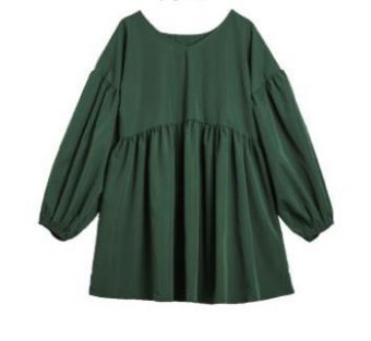 Simple Three-Quarter-Sleeve Coupe Ample Sweet Pullover Top
