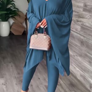 Homey Uni-Color Décontracté Chic Two-Piece Set