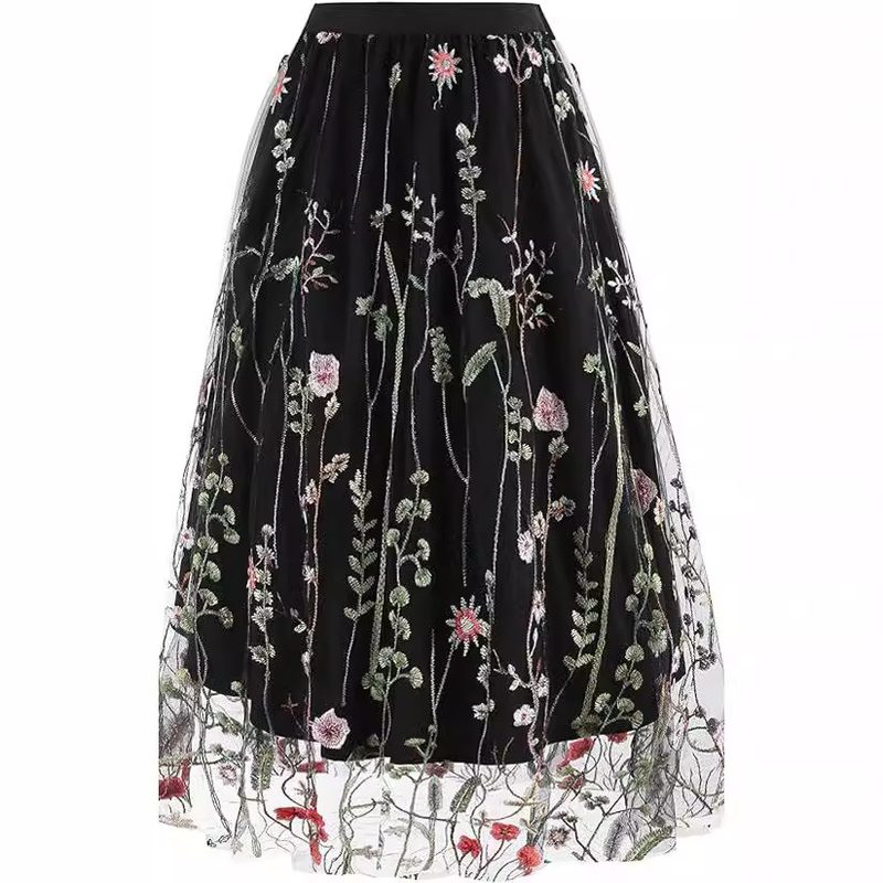 Femme Coupe Ajustée Floral Tulle Jupe