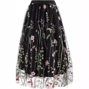 Femme Coupe Ajustée Floral Tulle Jupe